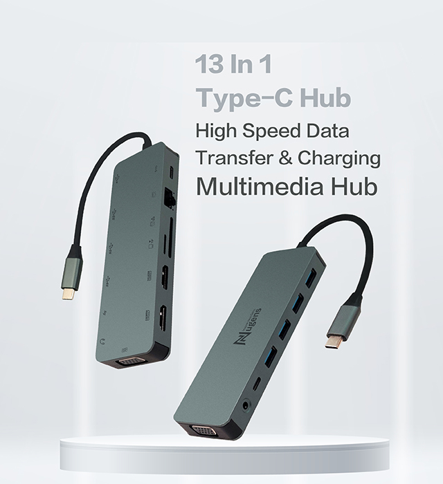 13-in-1 USB-C Multimedia Hub-mobile