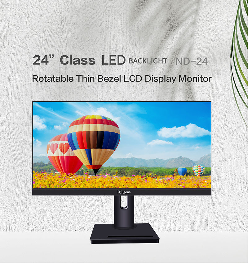 24” Class Rotatable Thin Bezel LCD Display Monitor Banner-Mobile
