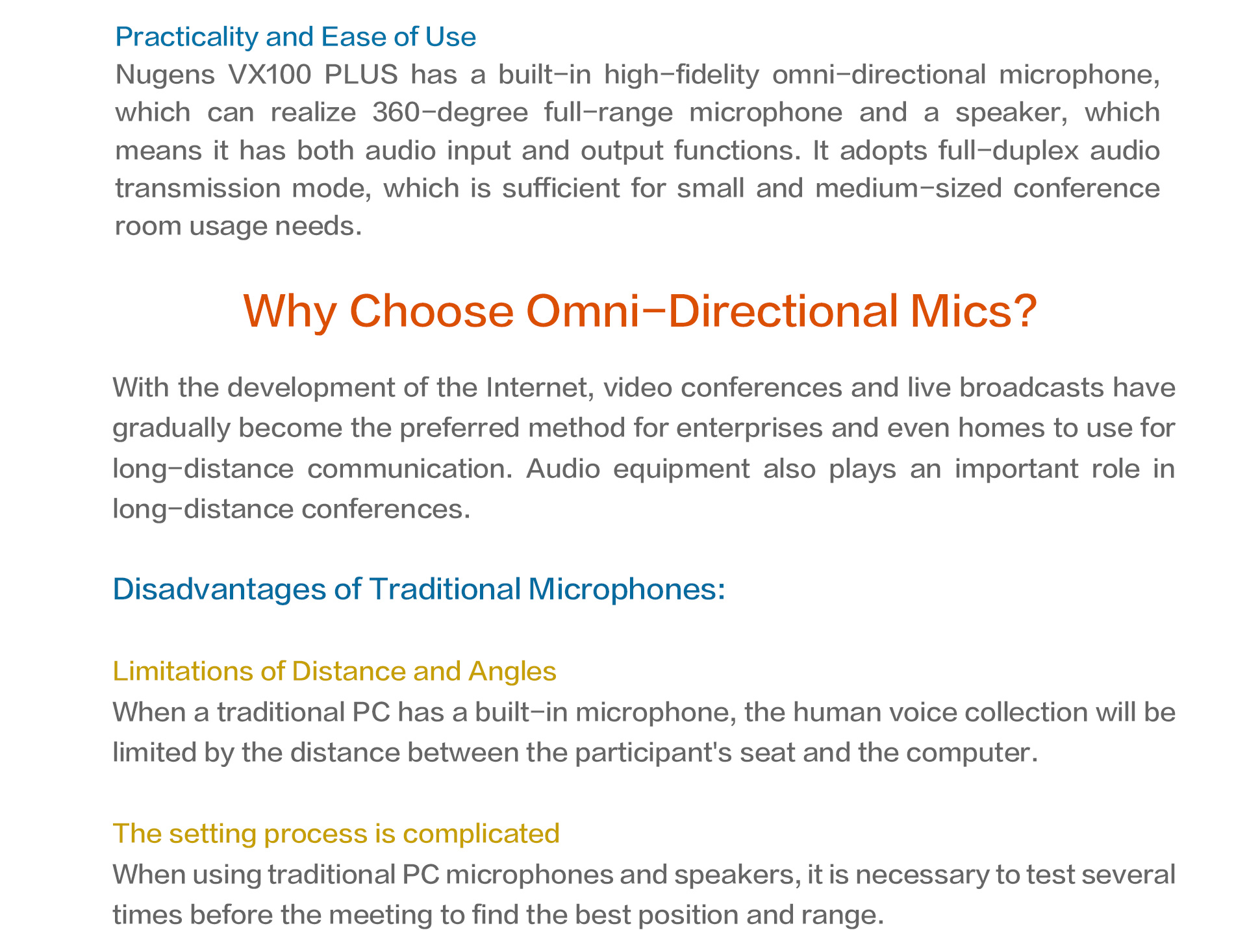 Why choose Omni-Directional Mics?